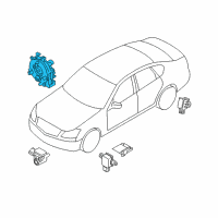 OEM 2017 Infiniti Q70 Steering Air Bag Wire Assembly Diagram - B5554-1MA5A
