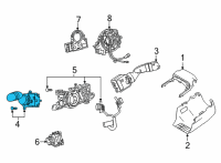 OEM 2022 Lexus NX450h+ Switch, Turn Signal Diagram - 84329-76050
