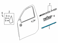 OEM 2021 Chevrolet Silverado 3500 HD Belt Molding Diagram - 84901298