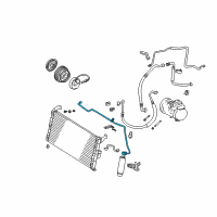 OEM 2000 Toyota RAV4 Pipe, Cooler Refrigerant Liquid, B Diagram - 88706-42031