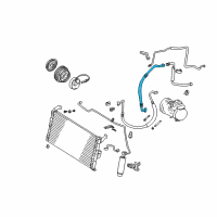 OEM 1999 Toyota RAV4 Hose, Cooler Refrigerant Suction Diagram - 88712-42042