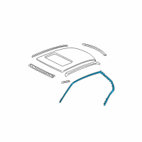 OEM 2006 Cadillac DTS Weatherstrip-Front & Rear Side Door Lower Diagram - 20944506