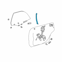 OEM Lexus ES300 Guide Sub-Assy, Rear Door Window, Rear RH Diagram - 67407-33030