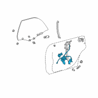 OEM 2001 Lexus ES300 Regulator Assy, Rear Door Window, RH Diagram - 69830-33030