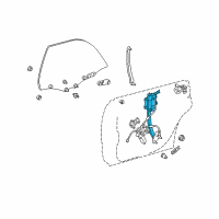 OEM 1997 Lexus ES300 Regulator Sub-Assy, Rear Door Window, RH Diagram - 69803-33020