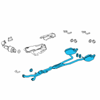 OEM Cadillac Muffler & Pipe Diagram - 25915813