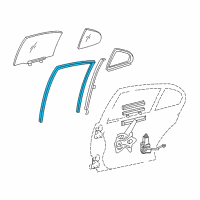 OEM 2006 Lexus GS300 Run, Rear Door Glass, LH Diagram - 68152-30110
