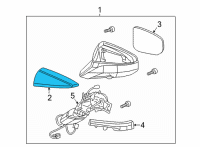 OEM 2022 Lexus LC500 Cover, Outer Mirror Diagram - 8791A-11020-B2