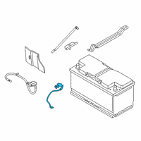 OEM BMW 230i Battery Cables Diagram - 61219855909