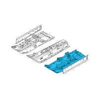 OEM 2010 Nissan Versa Floor-Front, LH Diagram - G4321-EM3MA