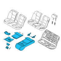 OEM BMW 528xi Armrest Basis With Shelf, Leather Diagram - 52-20-6-988-617