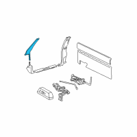 OEM 2001 Chevrolet S10 Molding Asm-Windshield Side Garnish *Graphite Diagram - 15743583