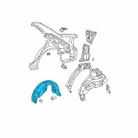 OEM Lexus ES330 Liner, Rear Wheel House, RH Diagram - 65637-33010