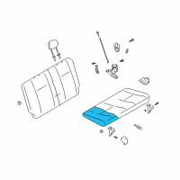 OEM Chevrolet Tracker Cushion Sub Asm, Rear (On Esn) Diagram - 91175007