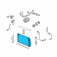 OEM 2002 Cadillac DeVille Condenser Diagram - 89019239