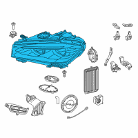 OEM 2014 BMW X5 Headlight Front Right Diagram - 63-11-7-381-142