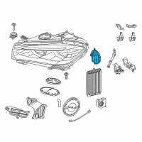 OEM 2014 BMW X5 Led Module, Cornering Light, Left Diagram - 63-11-7-381-449