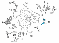 OEM 2021 Toyota Highlander By-Pass Hose Diagram - 16260-F0100