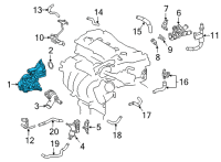 OEM 2018 Toyota Camry Water Pump Assembly Diagram - 16032-F0011