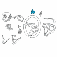 OEM 2019 Honda Accord Switch Assy., L. Paddle Shift *NH1071L* (SPLENDOR SILVER) Diagram - 78565-TVA-A81ZA