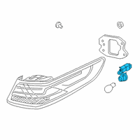 OEM Kia Optima Rear Holder & Wiring Diagram - 92480D4600