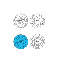 OEM GMC Yukon Hub Cap ASSEMBLY (Center) *Silver Diagram - 15712386