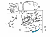 OEM Cadillac Armrest Diagram - 84444093