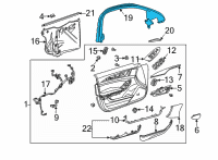 OEM 2022 Cadillac CT5 Upper Molding Diagram - 84580653