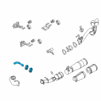 OEM 2016 Ford F-350 Super Duty Catalytic Converter Bracket Diagram - BC3Z-5A242-A