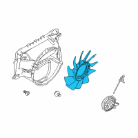 OEM 2008 Ford Explorer Sport Trac Fan Blade Diagram - 6L2Z-8600-BA