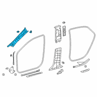 OEM Lexus ES350 GARNISH Assembly, FR PIL Diagram - 62210-33270-C1