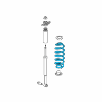 OEM 2021 Jeep Cherokee Rear Coil Spring Right Diagram - 68372949AA