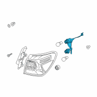 OEM Kia Rio Rear Holder & Wiring Diagram - 92451H9000