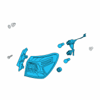 OEM 2020 Kia Rio Lamp Assembly-Rear Combination Diagram - 92401H9000