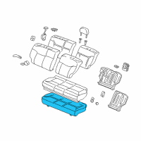 OEM 2005 Honda Civic Pad & Frame, Rear Seat Cushion Diagram - 82132-S5S-G01