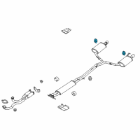 OEM 2016 Lincoln MKZ Muffler & Pipe Insulator Diagram - DP5Z-5F262-A