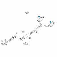 OEM Lincoln Muffler & Pipe Insulator Diagram - DP5Z-5F262-A