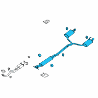 OEM 2014 Ford Fusion Muffler & Pipe Diagram - DP5Z-5230-B