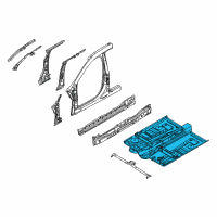 OEM 2010 Ford Flex Front Floor Pan Diagram - 8A8Z-7411135-A