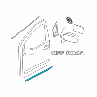 OEM Nissan Body Side Molding - Black(Driver Side) Diagram - 999G2-KR00101