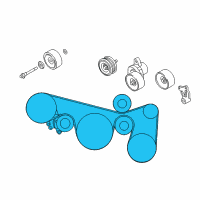 OEM Nissan Quest Fan & Alternator Belt Diagram - 11720-1JA0A