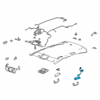 OEM Cadillac ATS Reading Lamp Assembly Diagram - 23143026
