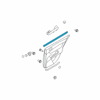 OEM 2010 Hyundai Sonata Weatherstrip-Rear Door Belt Inside RH Diagram - 83241-3K000