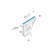 OEM 2008 Hyundai Sonata Weatherstrip-Rear Door Belt Inside RH Diagram - 83241-3K000