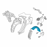 OEM 2015 Hyundai Elantra GT Rear Wheel Guard Assembly, Right Diagram - 86822-A5000