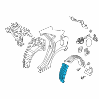 OEM 2015 Hyundai Elantra GT Rear Wheel Front Guard Assembly, Left Diagram - 86821-A5010