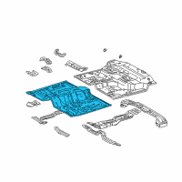 OEM Toyota Tacoma Front Floor Pan Diagram - 58111-35040