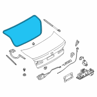 OEM 2020 BMW 530e xDrive Trunk Lid Gasket Diagram - 51-76-7-442-715