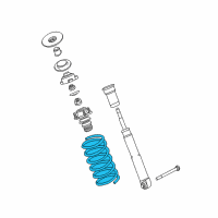 OEM 1999 BMW 528i Rear Coil Spring Diagram - 33-53-1-093-940