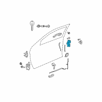 OEM 2011 Chrysler Town & Country Front Door Latch Left Diagram - 4589693AE